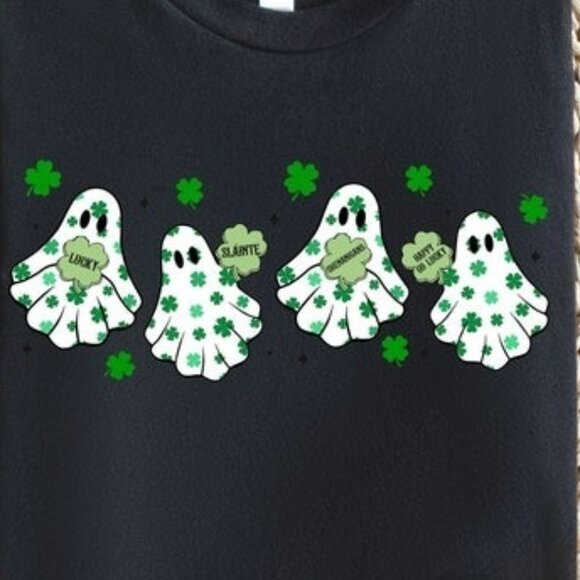 St. Patrick’s Day Ghost Shirt, St Patricks Day T-Shirt - Picture 2 of 3